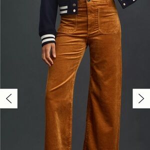 NWT The Colette Anthropologie (Maeve) Corduroy Crop Wide Leg Jeans